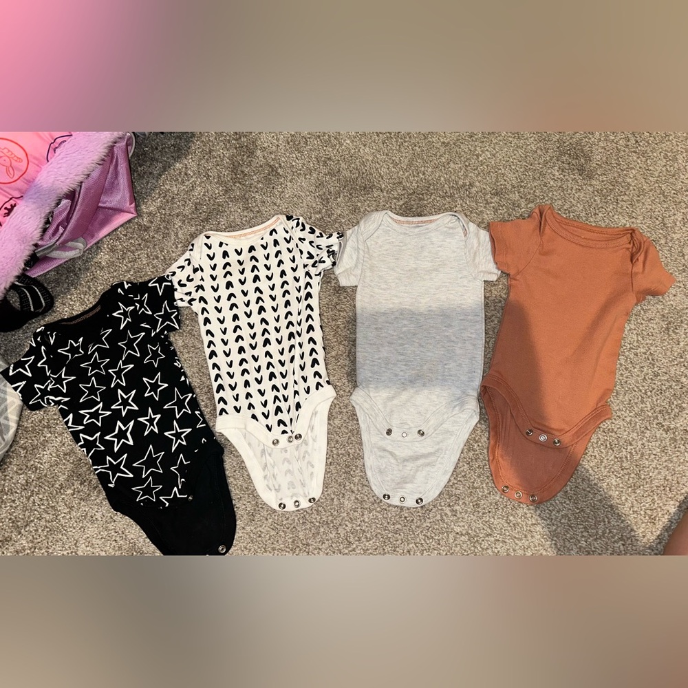 0-3 month cloud island onesies